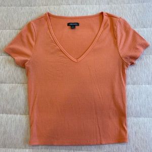 Pink/Orange V lined neck shirt